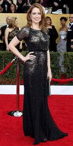 Jenna Fischer in Jenny Packham