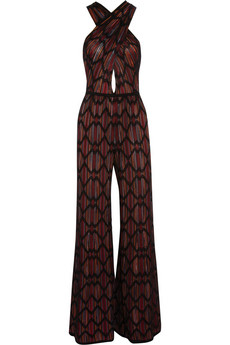 M Missoni Wide Leg Cotton Blend Crochet-Knit Jumpsuit- $1,095