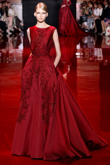 Elie Saab, Fall 2013 Haute Couture, Look 3  Photo: Marcus Tondo/InDigital/GoRunway found on www.style.com