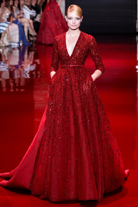 Elie Saab, Fall 2013 Haute Couture, Look 4  Photo: Marcus Tondo/InDigital/GoRunway found on www.style.com