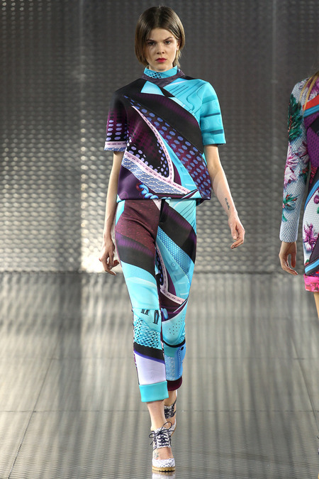 Quixote Two Piece, Mary Katrantzou, Spring 2014, Look 13 Photo: Marcus Tondo/Indigitalimages.com