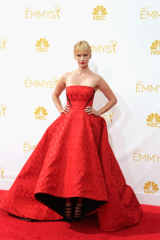 January Jones  Dress: Prabal Gurung Shoes: Christian Louboutin Photo: Getty Images found on www.style.com