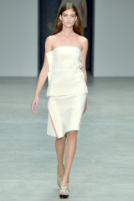 Calvin Klein Collection, Spring/Summer 2014, Look 1 Photo: Fablo Iona/Indigitalimages.com found on www.style.com 