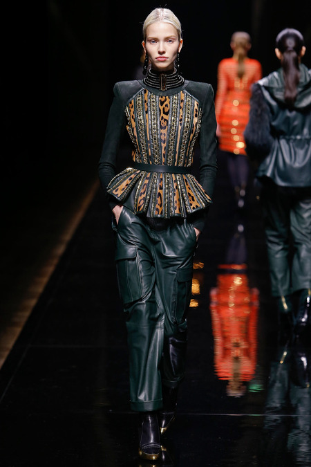 Balmain, Fall/Winter 2014, Look 14 Model: Sasha Luss Photo: Monica Feudi/FeudiGuaineri.com found on www.style.com