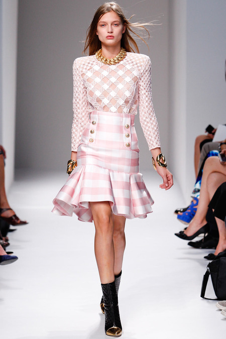 Balmain, Spring/Summer 2014, Look 20 Photo: Monica Feudi/FeudiGuaineri.com found on www.style.com