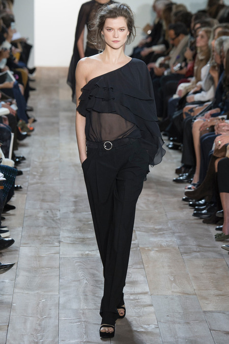 Michael Kors Fall/Winter 2014 Collection, Look 55, Kasia Struss Photo: Kim Weston Arnold/Indigitalimages.com found on www.style.com
